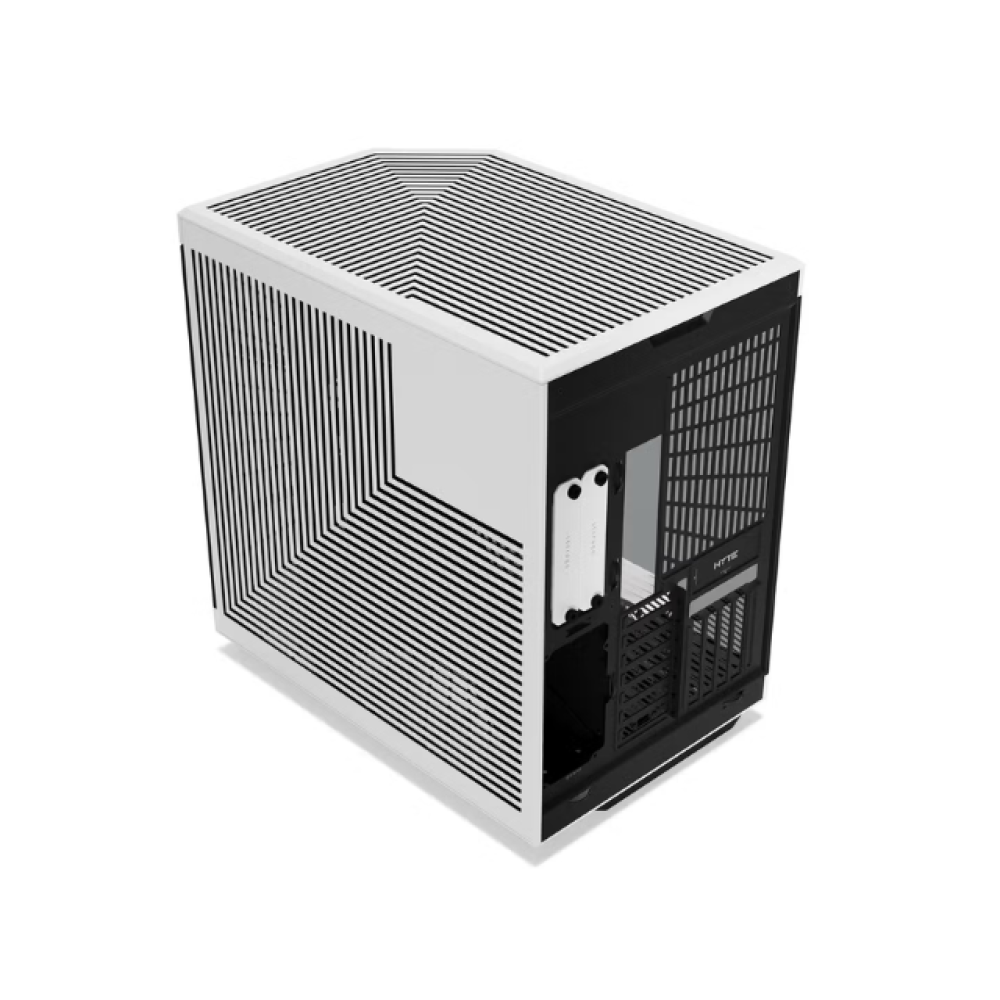 Gabinete E-ATX Hyte Y70 Touch Infinite Panda, Incluye Riser para Grafica en Vertical, Radiador 360mm Max, Color Panda