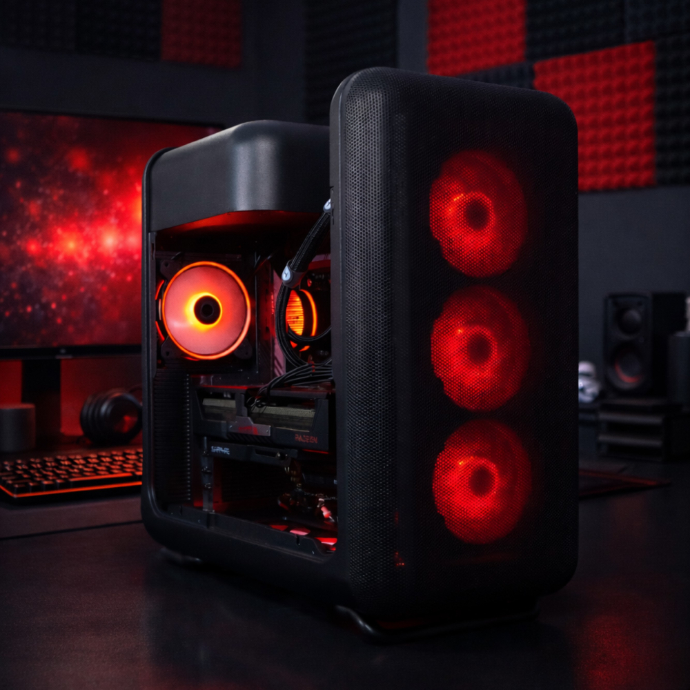 Ensamble BLACKOUT | RX 9070 XT | Ryzen 7 9700X | 32GB DDR5 | 1TB SSD | Windows 11 Pro