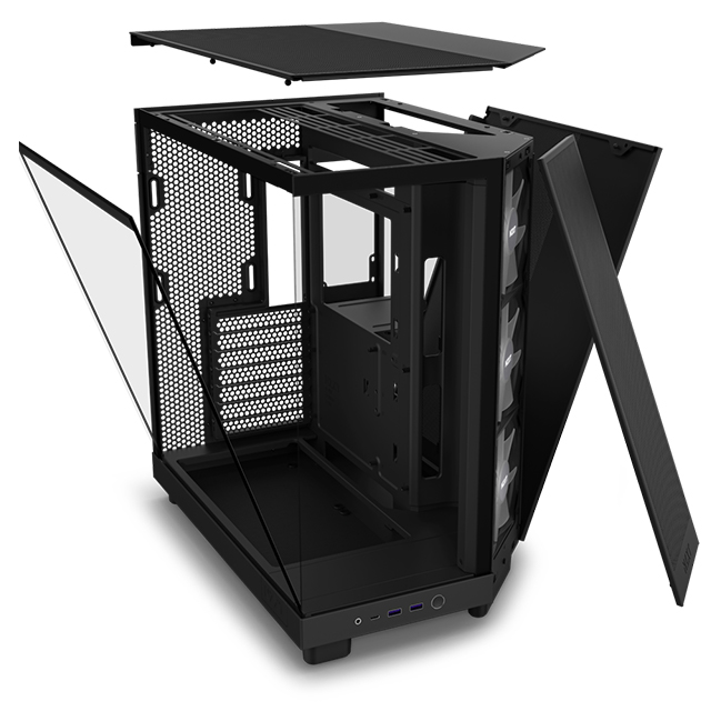 Gabinete NZXT H6 FLOW RGB Negro