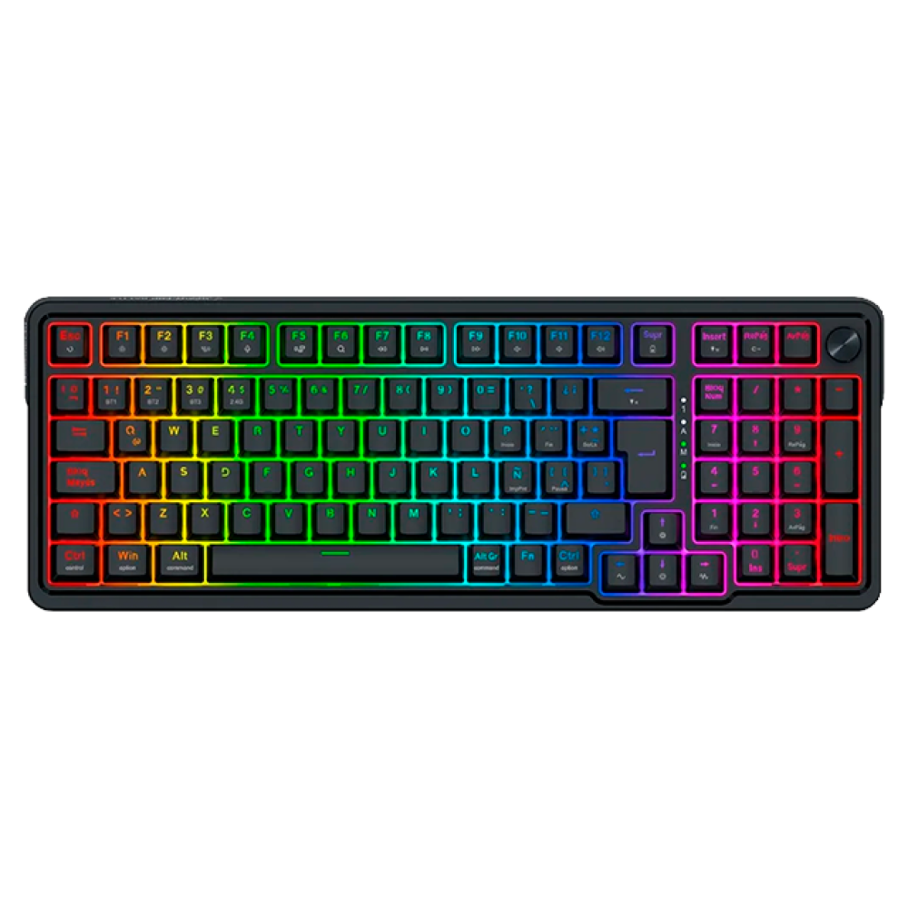 TECLADO EISA MAGNETIC NEGRO RED DRAGON