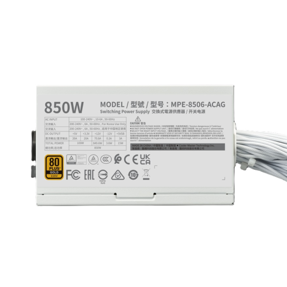 FUENTE DE PODER GOLD 850 V3