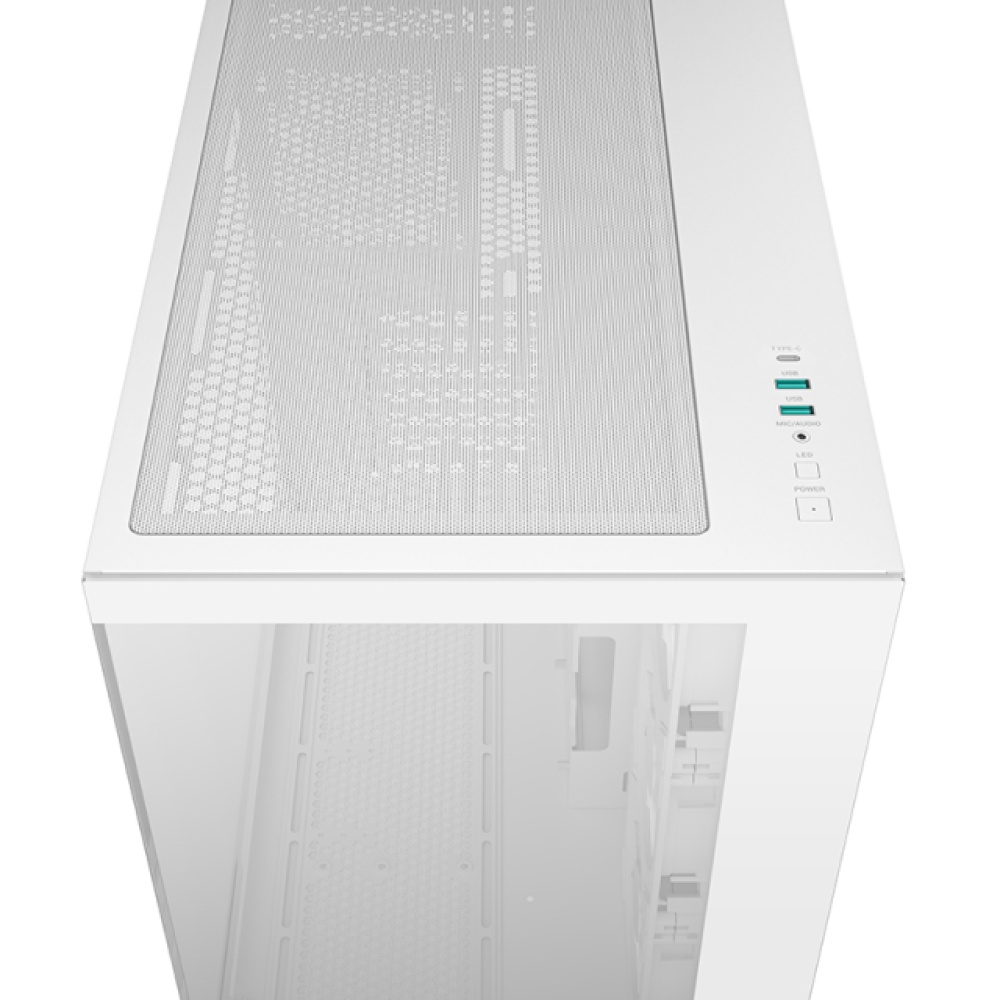 Gabinete ATX DeepCool CG530 4F, Incluye 4 Fans 120mm ARGB, Radiador 360mm Max, Color Blanco