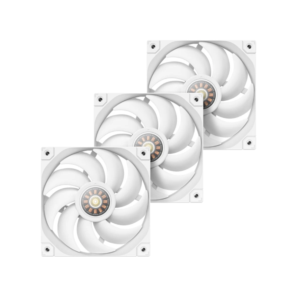 Kit de 3 Ventiladores 120mm DeepCool FT12, Color Blancos