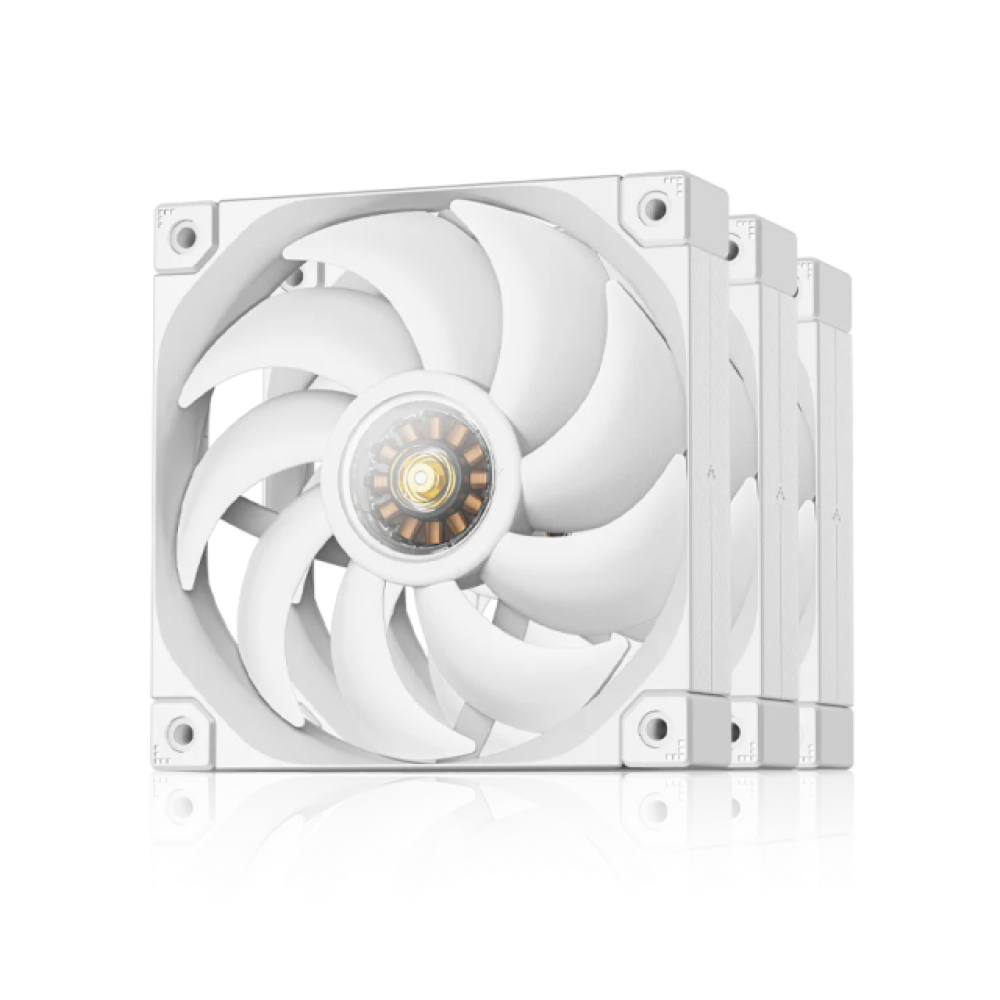 Kit de 3 Ventiladores 120mm DeepCool FT12, Color Blancos