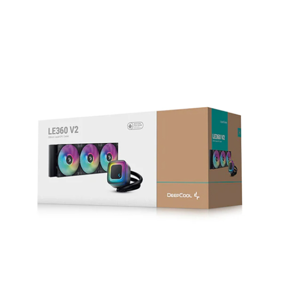Enfriamiento Liquido 360mm DeepCool LE360 V2, ARGB, Color Negro