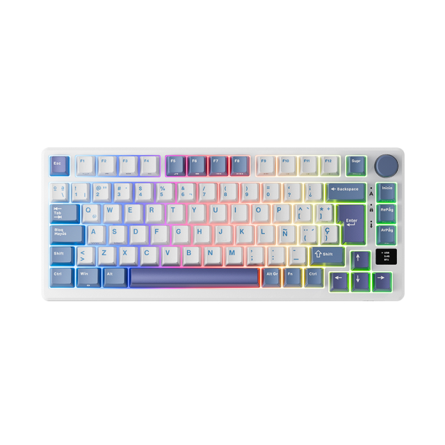 Teclado Royal Kludge RKM75 Taro Milk