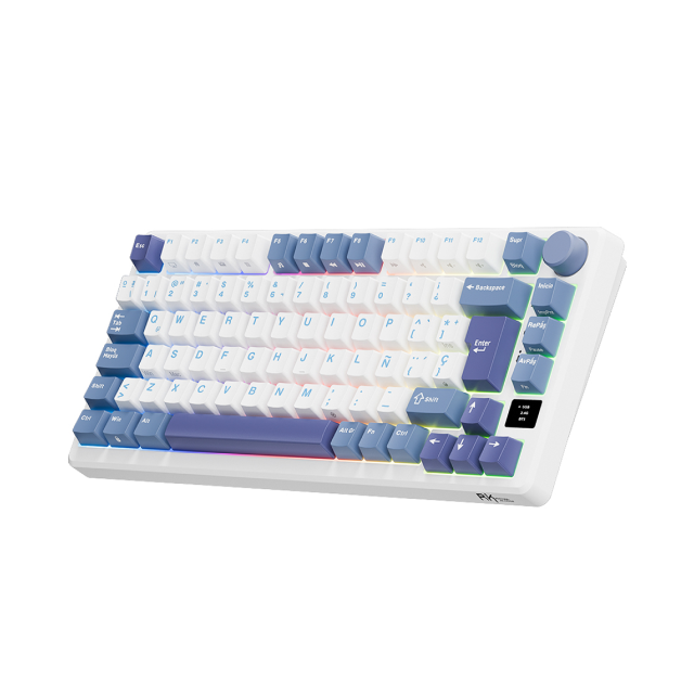 Teclado Royal Kludge RKM75 Taro Milk
