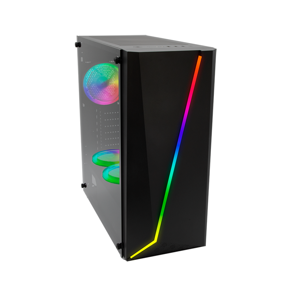 GABINETE GAMING ATX YEYIAN ARMAGEDDON 2200 - GABINETE, ATX, NEGRO / MULTICOLOR, YGA-68809