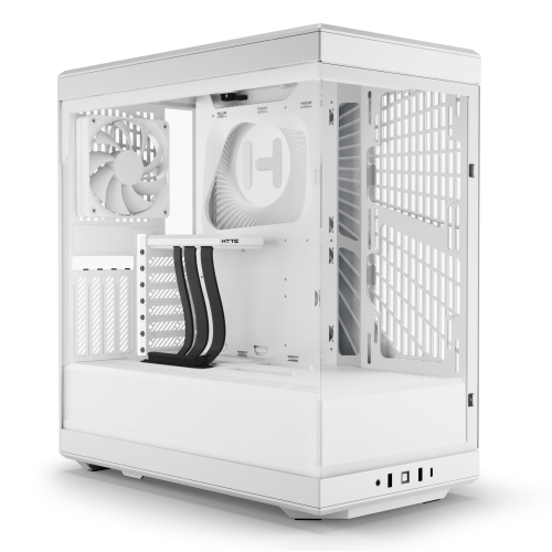 Gabinete ATX Hyte Y40, Incluye Riser para Grafica en Vertical, Radiador 360mm Max, Color Blanco