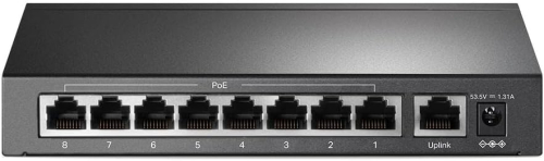 SWITCH TP-LINK TL-SF1009P - NEGRO, 8 PUERTOS 10/100 MBPS POE + 1 PUERTO 10/100MBPS, NO ADMINISTRABLE 10/100MBPS POE