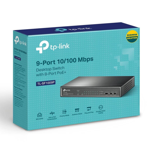 Switch 9-puertos Tplink TL-SF1009P 8 PORT +POE 65W