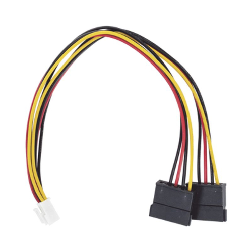 Cable Doble de Corriente SATA / Compatible con DVR's epcom / HIKVISION / 25 cms de Longitud