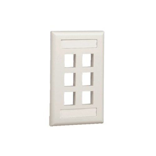 Placa de pared Panduit 6 puertos blanco NK6FWHY