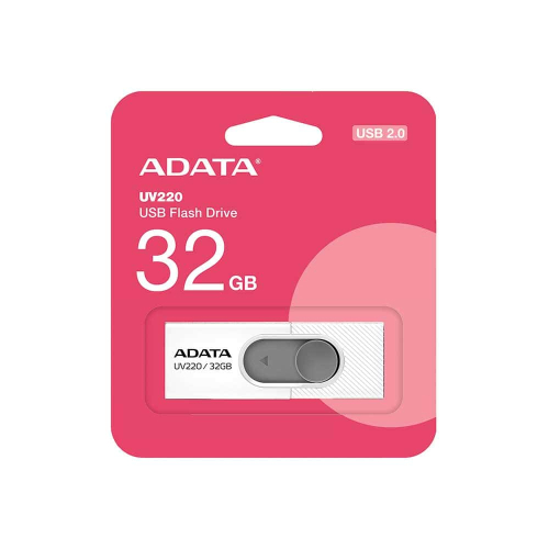 MEMORIA USB ADATA UV220 - COLOR BLANCO, 32 GB, USB 2.0