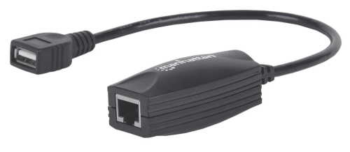 CABLE USB - EXTENSOR USB MANHATTAN - USB A / RJ45, USB A / RJ45, MACHO/HEMBRA, NEGRO, 179300