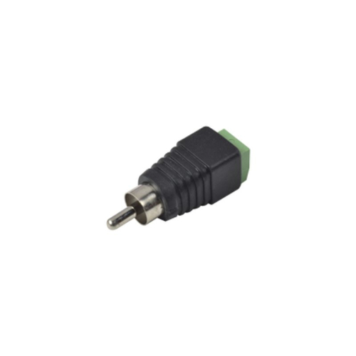 Adaptador RCA Macho a Tipo Jack Polarizado, Terminales tipo tornillo, Para Video y Audio en sistemas de CCTV. JR-R591
