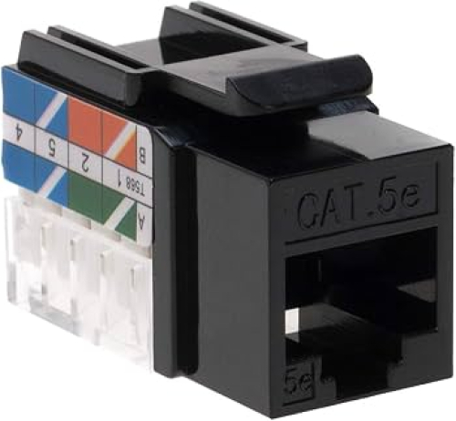 KeyStone Jack RJ45 Cat5e LOGICO KJ5214, Color Negro