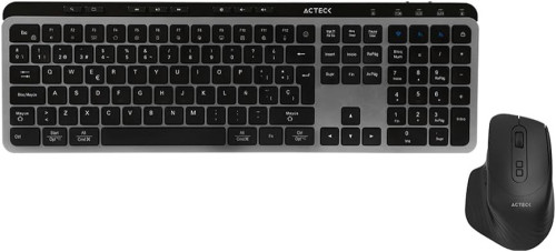 Combo 2 en 1 Multidispositivo Inalambrico Sensor Optico Mecanismo de Tijera Compatibilidad Windows MacOS MK755