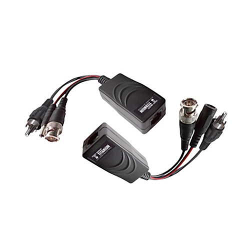 Kit transceptores, envía 12V/24Vcc/AC, video y audio / 150 m / 4K / UTP Cat 5e / 6 en alta definición TT-101-PVA-TURBO