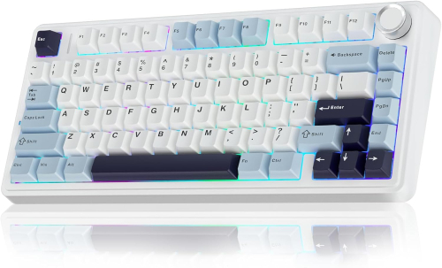 Teclado AULA F75 Blanco-Azul RS