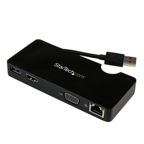 Docking Station USB-A 3.0 Startech USB3SMDOCKHV, 1xUSB-A 3.0, 1xHDMI QWXGA, 1xVGA, 1xRJ45 Gigabit