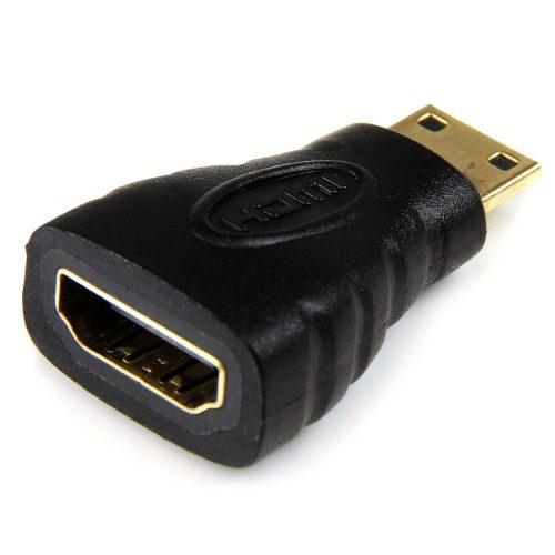 Adaptador de Video Mini HDMI a HDMI Startech HDACFM, Hasta 4K 30Hz, 1080p 120Hz, Chapado en Oro, Color Negro