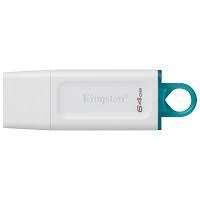 Memoria USB-A 64GB Kingston DataTraveler Exodia, USB 3.2 Gen 1, Color Blanco/Azul