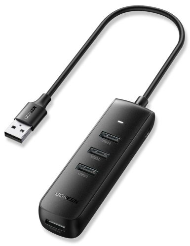 HUB UGREEN usb 3.0 a 4 puertos usb, color negro, 10915