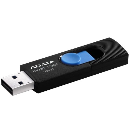 Memoria USB-A 128GB Adata UV320, USB 3.2 Gen 1, 100MB/s, Plástico, Color Negro/Azul