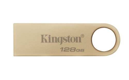 Memoria USB-A 128GB Kingston DataTraveler SE9 G3, USB 3.2 Gen 1, 220MB/s, Metálica, Color Dorado