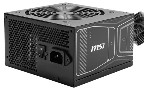 Fuente de Poder 750W 80+Gold MSI MAG A750GN PCIE5, No Modular, 1x 24pin, 2x 8pin CPU, 2x 8pin PCIE, Color Negro