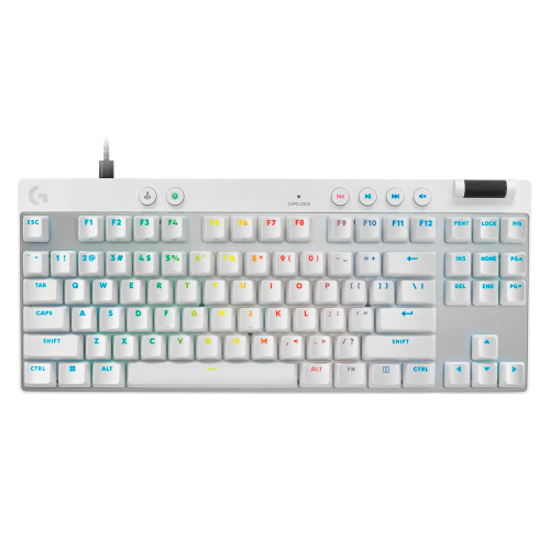 TECLADO LOGITECH PRO X TKL RAPID BLANCO MAG-ANALO RGB USB