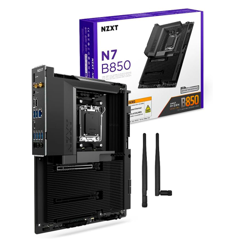 MotherBoard AM5 ATX NZXT B850 N7, 192GB RAM DDR5 Max, 1 M.2 PCIE 5 + 2 M.2 PCIE 4, Wi-Fi 6E + BT 5.2, Color Negro