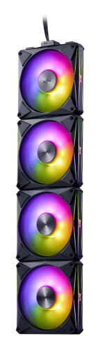 Kit de 4 Ventiladores 120mm XPG Hurricane Mag RGB, Sistema en Cadena, ARGB, Color Negro