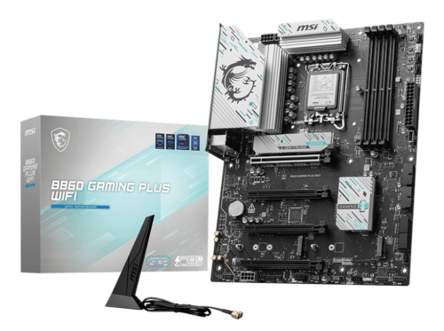 MotherBoard LGA1851 ATX MSI B860 GAMING PLUS WIFI, 256GB RAM DDR5 Max, 1 M.2 PCIE 5 + 2 M.2 PCIE 4, Wi-Fi 7 + BT 5.4