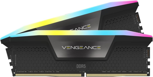 Kit de Memoria RAM DDR5 DIMM 32GB (2x16) 6000MHz CL38 Corsair Vengeance RGB, Color Negra. CMH32GX5M2B6000C38