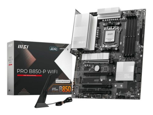 MotherBoard AM5 ATX MSI PRO B850-P WIFI, 256GB RAM DDR5 Max, 1 M.2 PCIe 5 + 2 M.2 PCIe 4, Wi-Fi 7 + BT 5.4