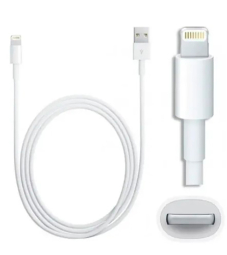 Cable de Carga Micro-USB B Macho - Lightning Macho, 1 Metro, Blanco, para iPhone 5/6