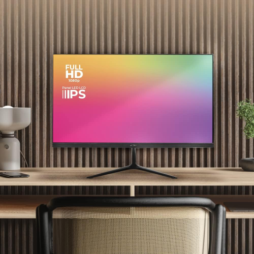 Monitor 24" 1920x1080 75hz 5ms, Acteck Captive Vivid SP240, Panel IPS, 1 HDMI 1 VGA, VESA 100mm, Negro