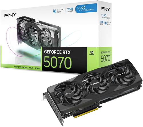 Tarjeta Grafica GeForce RTX 5070 12GB GDDR7 Triple Ventilador Placa Trasera Metal SoftWare Velocity