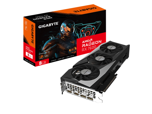 Tarjeta de Video AMD RADEON RX7600 Gigabyte Windforce 8GB GDDR6, 2 DisplayPort + 2 HDMI, Min 550W