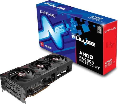 Tarjeta de Video AMD RADEON RX9070XT OC SAPPHIRE PULSE, 16GB GDDR6, 2 DisplayPort + 2 HDMI, Min 750W