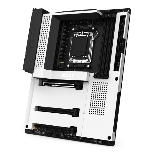 MotherBoard AM5 ATX NZXT N7 B650E Blanca, 128GB RAM DDR5 Max, 1 M.2 PCIE 5 + 2 M.2 PCIE 4, Wi-Fi 6E + BT 5.2
