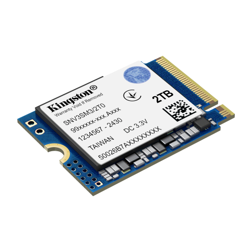 SSD M.2 2230 NVMe PCIe 4 2TB Kingston NV3, Lectura 6000MB/s Escritura 5000MB/s. SNV3SM3/2T0