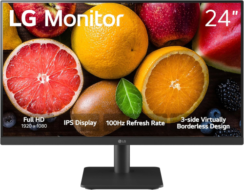 Monitor 24" 1920x1080 100hz 5ms, LG 24MS500-B, Panel IPS, Freesync, 2 HDMI, VESA 75mm, Negro