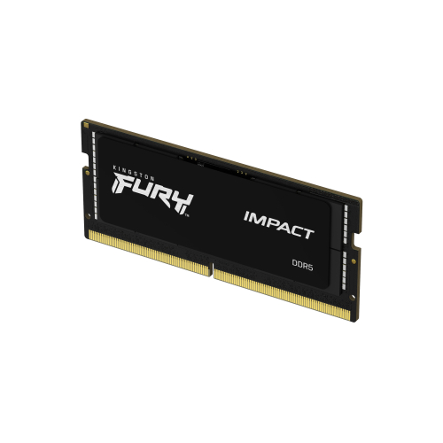 Memoria RAM DDR5 SO-DIMM 16GB 4800MHz CL38, Kingston Fury Impact, Color Negro. KF548S38IB-16