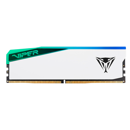 Memoria RAM DDR5 DIMM 32GB 5600MHz CL38 Patriot Viper Elite 5 RGB, Color Blanco. PVER532G56C38W