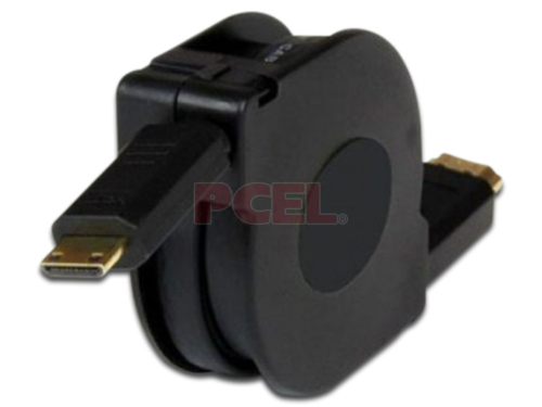Cable de Video 1.1m HDMI a HDMI BroBotix, Retractil. 201135
