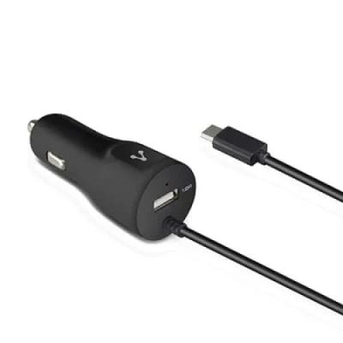 CARGADOR CABLE MICRO USB VORAGO AU-303 - NEGRO, 2.4A USB 1.0A