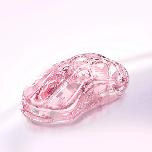 Mouse Inal&aacute;mbrico Tri-Modo GravaStar Mercury M2, 26,000dpi, 88g, 5 Botones, BT/2.4GHz/USB-C, RGB, Color Crystal Rose